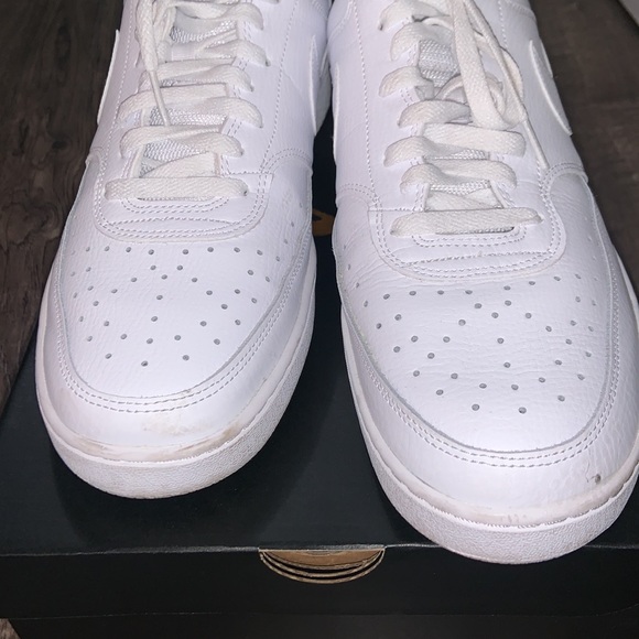 MENS NIKE ALL WHITE COURT VISION LOW SIZE 12 🏀⭐️ - Picture 3 of 8